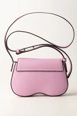 Karl Lagerfeld Borsa a Tracolla Compatta con Logo MetallicoMOONLITE MAUVE