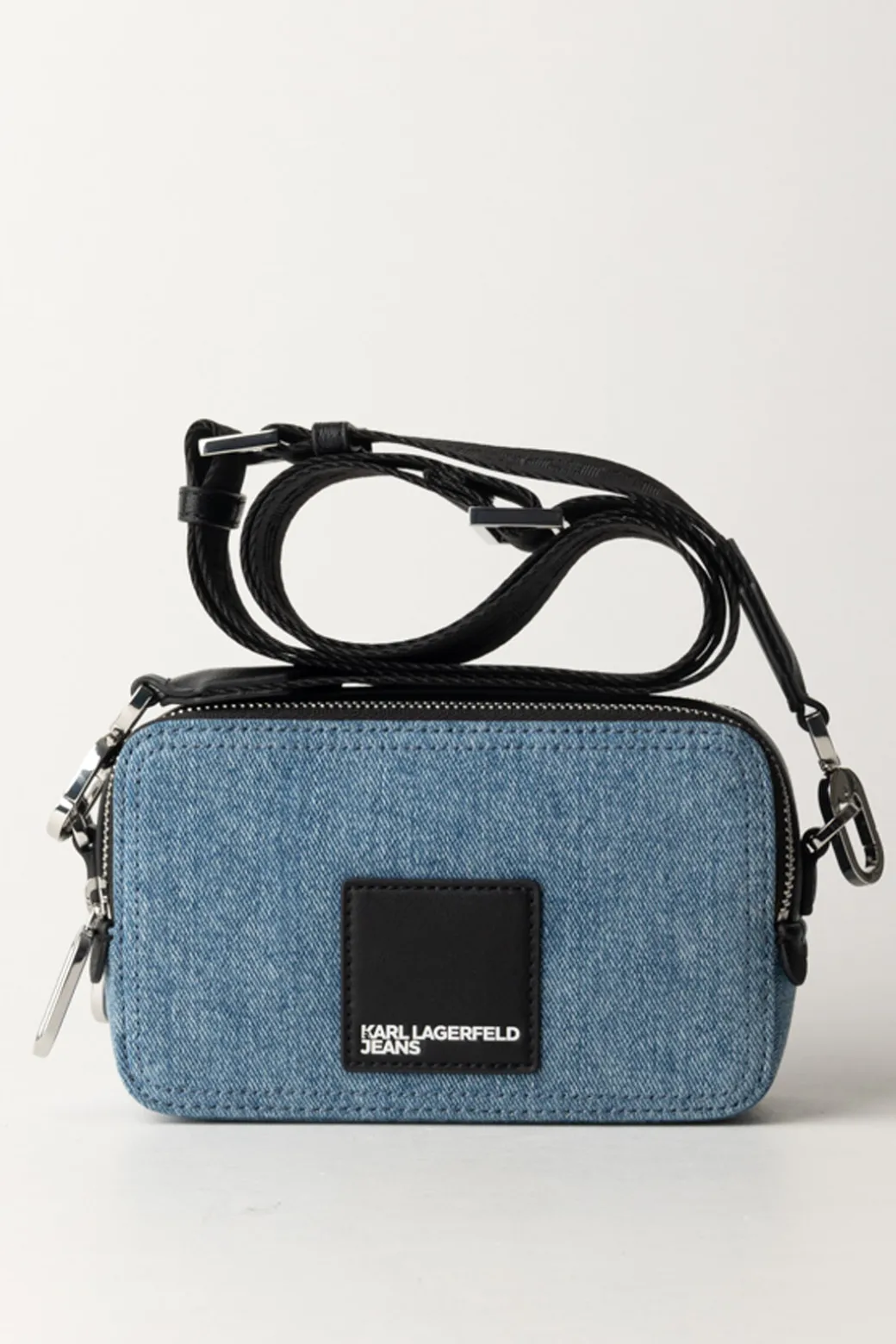 Karl Lagerfeld Camera Bag In JeansBRIGHT BLUE MARBLE