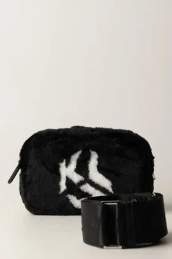 Karl Lagerfeld Camera Bag In Pelliccetta con LogoBLACK