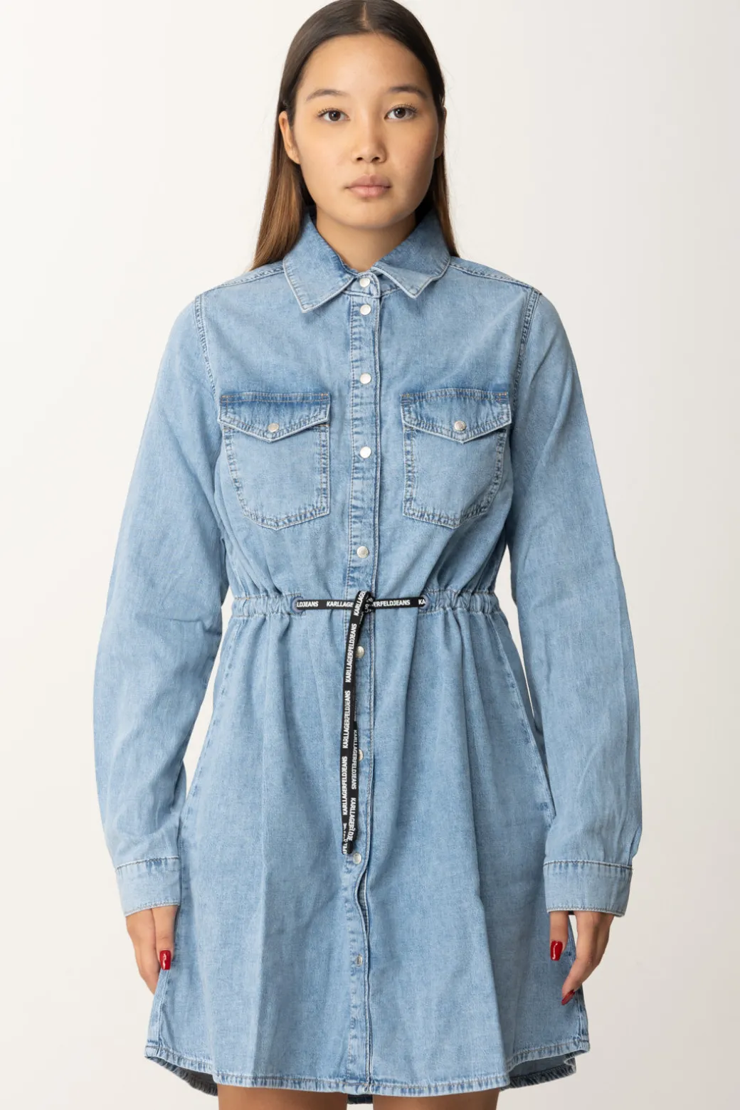 Karl Lagerfeld Chemisier In Jeans con CoulisseMIA BLUE STONE