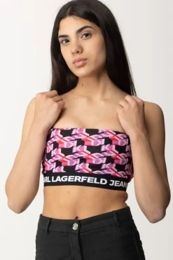 Karl Lagerfeld Crop Top MonogramPINK MONOGRAM AOP