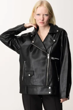 Karl Lagerfeld Giacca Biker con LogoBLACK