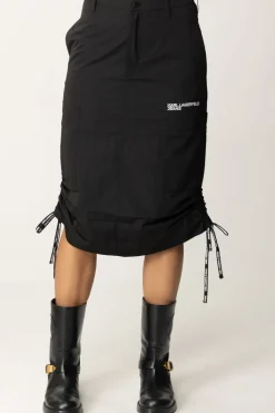 Karl Lagerfeld Gonna Utility con Lacci LogatiBLACK