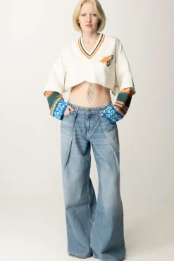 Karl Lagerfeld Jeans Wide-leg con Pieghe SartorialiLIBER VINTAGE BLUE