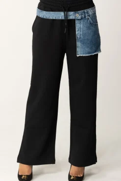 Karl Lagerfeld Pantaloni con Inserto In JeansBLCK/STONE WSHD BRGHT BLU