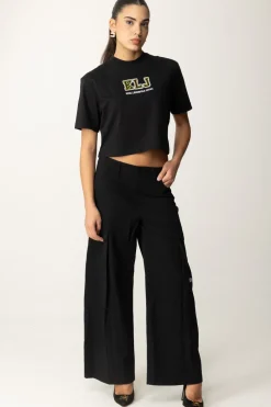 Karl Lagerfeld T-shirt Crop con LogoBLACK