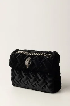 Kurt Geiger Borsa Velvet Mini KensingtonBLACK