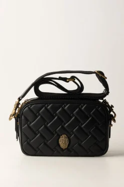 Kurt Geiger Mini Camera Bag Kensington IntrecciataBLACK