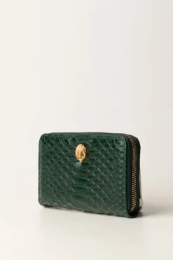 Kurt Geiger Portafogli Kensington con Trama SerpenteDARK GREEN