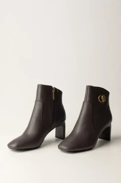 Kurt Geiger Stivali Chelsea Square Toe BootieDARK BROWN