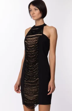 Les Bourdelles Des Garcons Mini Abito con Drappeggio FrontaleNERO