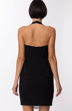 Les Bourdelles Des Garcons Mini Abito con Drappeggio FrontaleNERO