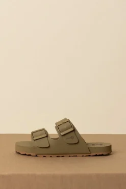 Manebi Sandali con Fibbie Eva SwimKAKI GREEN