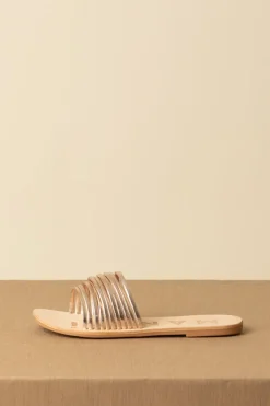 Manebi Sandali Flat Hollywood MetallizzatiPLATINUM-MULTI STRIPES