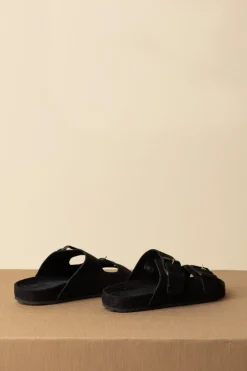 Manebi Sandali Nordic In CamoscioBLACK