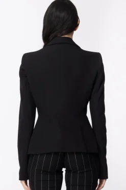 Mangano Mangano: Giacca con Collo a Scialle Scollo a VNERO
