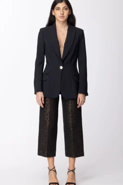 Mangano Mangano: Pantalone In Broccato a PalazzoBRONZO/NERO