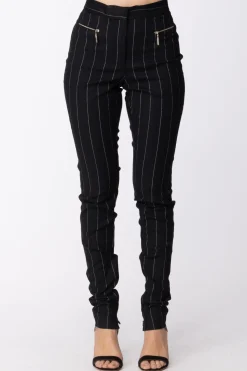 Mangano Pantalone Skinny GessatoNERO/OFF