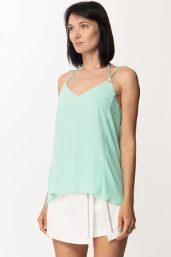 Mangano Top Ribeira con Bretelle SottiliVERDE MENTA