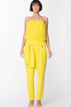 Mangano Tuta Lunga con Top a Fascia e FusciaccaGIALLO SUN