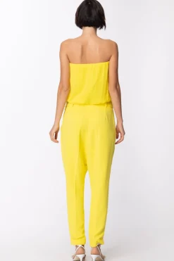 Mangano Tuta Lunga con Top a Fascia e FusciaccaGIALLO SUN