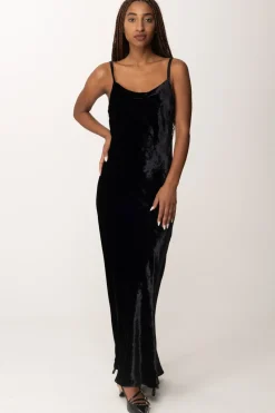 Manila Grace Abito Sottoveste In VellutoNERO