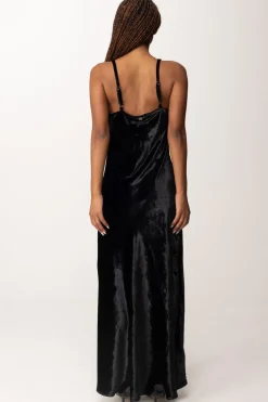 Manila Grace Abito Sottoveste In VellutoNERO