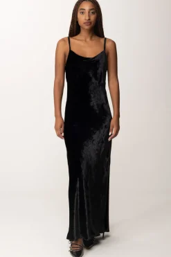 Manila Grace Abito Sottoveste In VellutoNERO