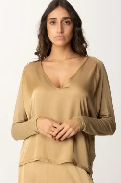 Manila Grace Blusa Morbida In SatinNOCE MOSCATA