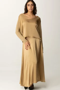 Manila Grace Blusa Morbida In SatinNOCE MOSCATA