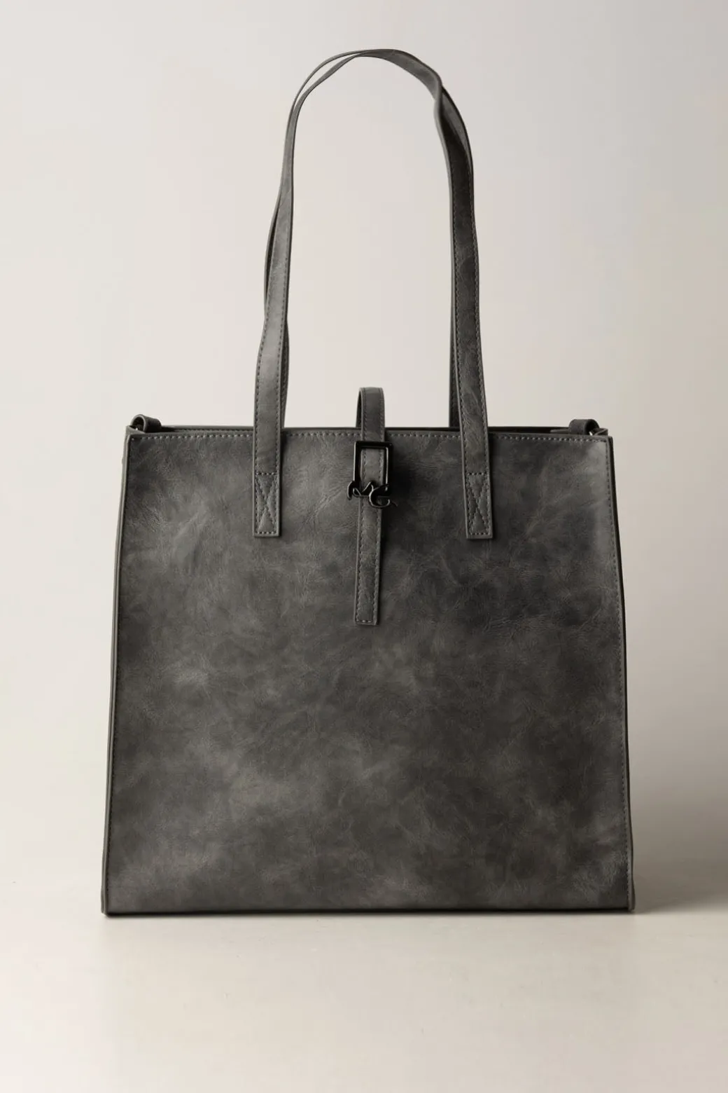 Manila Grace Borsa Felicia Media In Ecopelle MartellataIRON