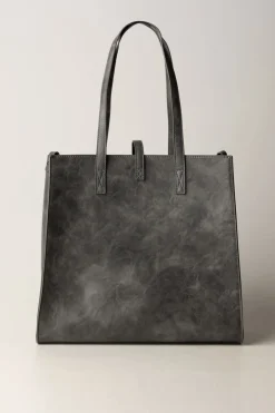 Manila Grace Borsa Felicia Media In Ecopelle MartellataIRON