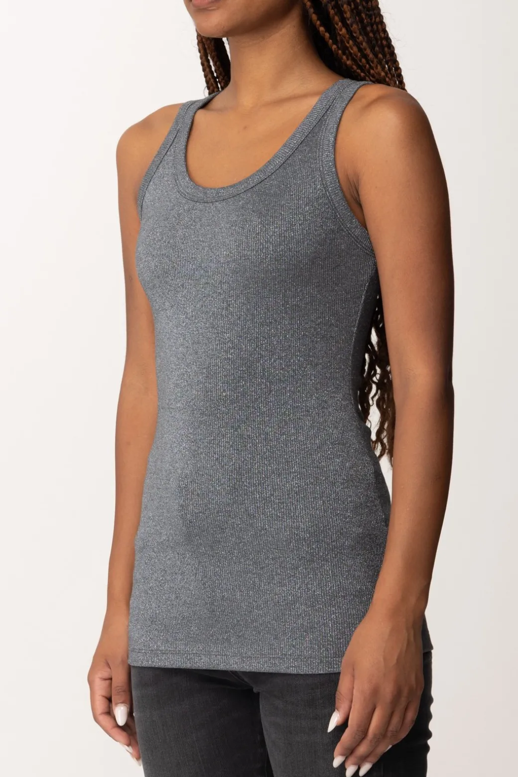 Manila Grace Canotta In Lurex a CostineCEMENTO