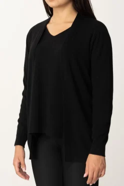 Manila Grace Cardigan Basic Senza BottoniNERO