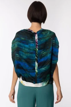 Manila Grace Casacca Arricciata con Stampa Floreale MulticolorVAR.UNICA