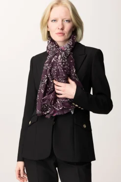 Manila Grace Foulard Trapezio Stampato In Cotone e SetaMOSTO SELVATICO