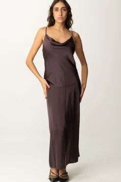 Manila Grace Gonna con Spacco LateraleCIOCCOLATO