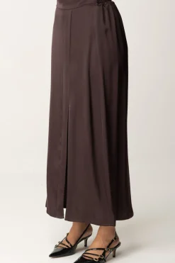 Manila Grace Gonna con Spacco LateraleCIOCCOLATO