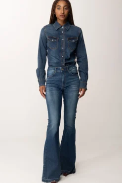 Manila Grace Jeans Basic a ZampaBLUE RINSE