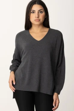 Manila Grace Maglia Asimmetrica con Scollo a VIRON