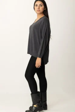 Manila Grace Maglia Asimmetrica con Scollo a VIRON