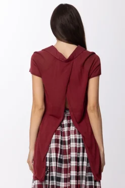 Manila Grace Maglia con Collo a Polo e Apertura Sul RetroMATTONE