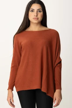 Manila Grace Maglia Poncho AsimmetricaSIENA BROWN