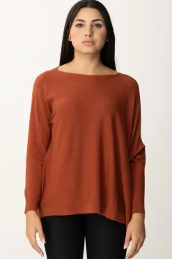 Manila Grace Maglia Poncho AsimmetricaSIENA BROWN