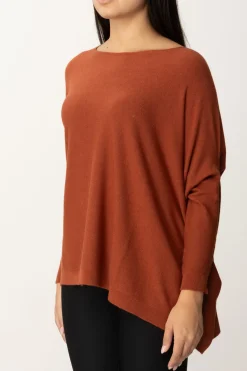 Manila Grace Maglia Poncho AsimmetricaSIENA BROWN