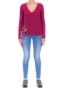 Manila Grace Maglioncino Scollo VMAGENTA
