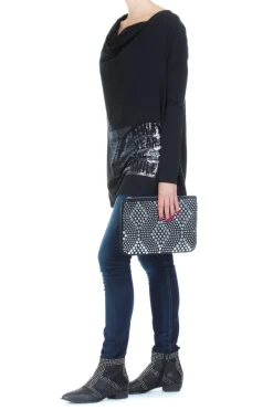 Manila Grace Manila Grace: T Shirtcollo Morbido CNERO