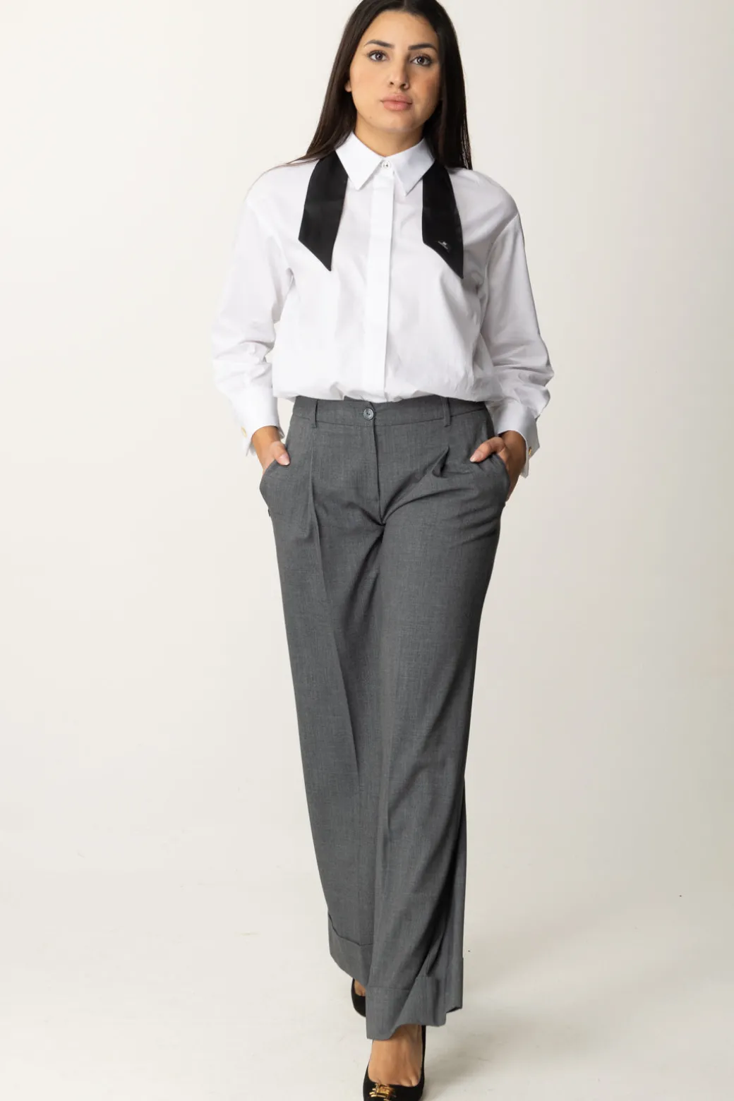 Manila Grace Pantaloni a Gamba LargaICE