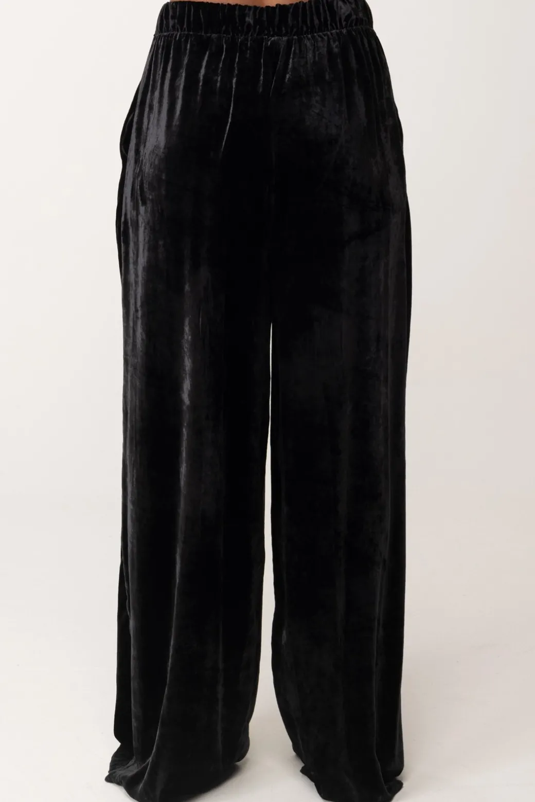 Manila Grace Pantaloni Palazzo In VellutoNERO