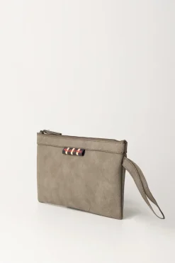 Manila Grace Pochette con Zip e Laccetto Al PolsoFANGO